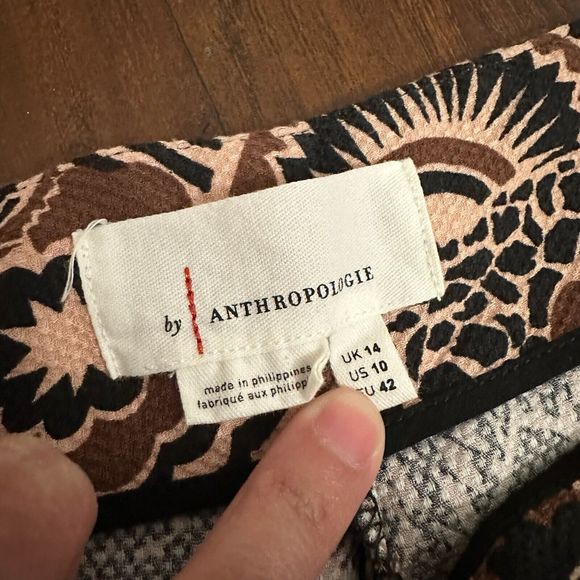 NWOT ANTHROPOLOGIE Printed Drapey Flare / Wide Leg Pants Multicolor - Picture 11 of 15